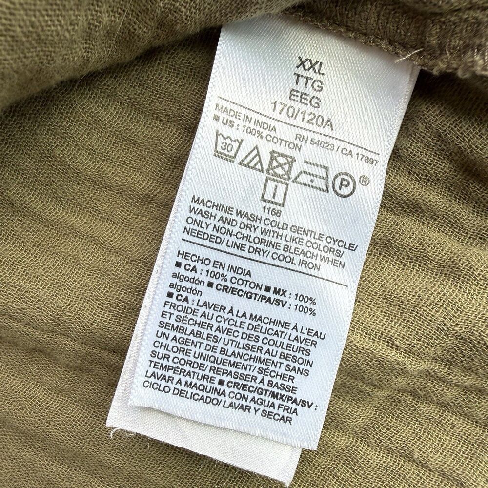 NWOTs Old Navy Crinkle Gauze Olive Green Swing Dress Women’s XXL Flutter Sleeve - Picture 9 of 13